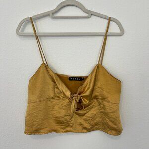 Urban Outfitters Motel Tie Front Satin Cami